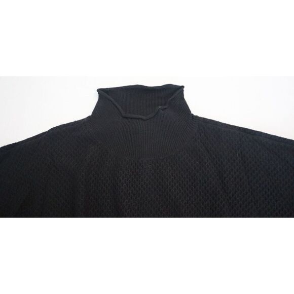 Calvin Klein Jeans CJ1R0661 Women's Sz M Black Honeycomb Funnel-Neck Sweater $60 - Picture 5 of 10